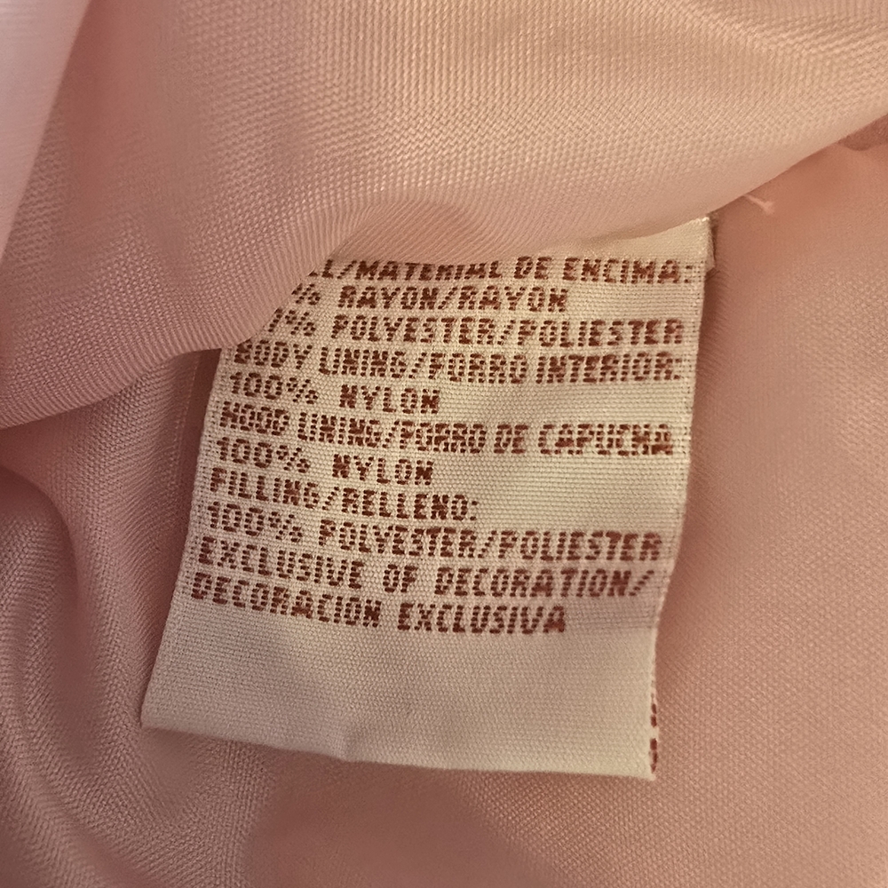 Vintage Quiltex NWT Pink Baby Snowsuit Winter Clean Infant Adorable Size 3-6 M - Picture 10 of 11